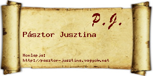 Pásztor Jusztina névjegykártya
